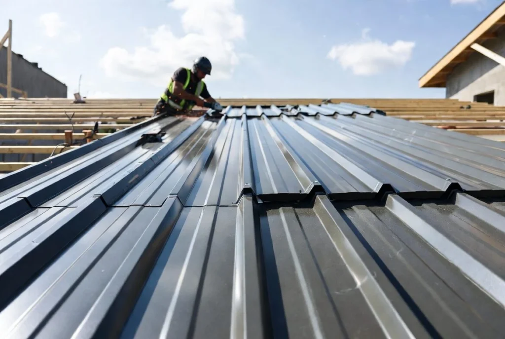 cut metal roof professionally