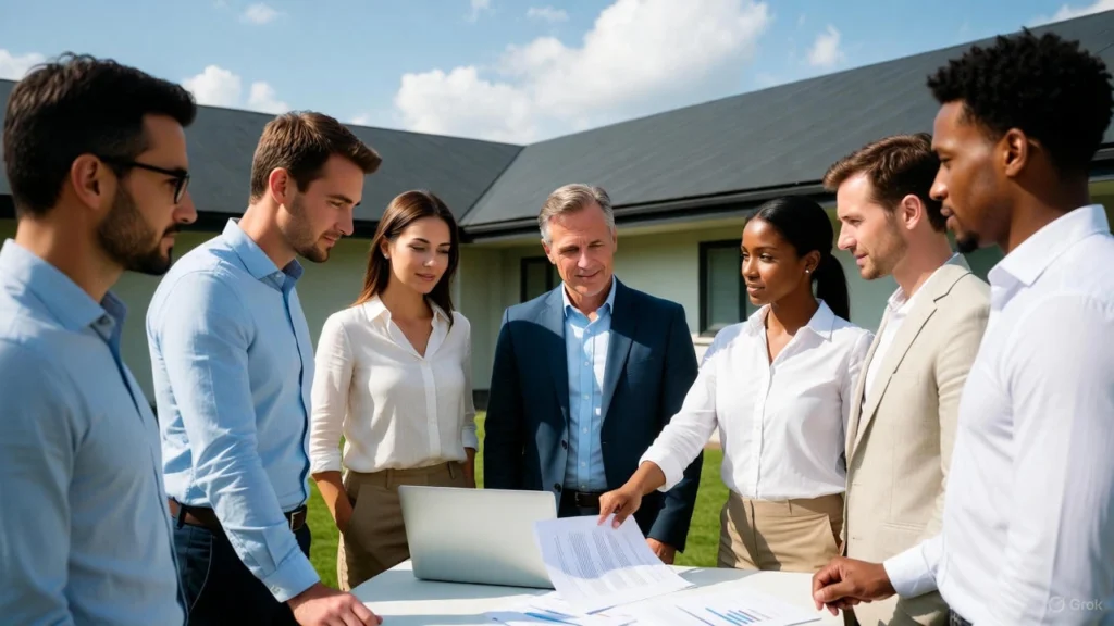 Residential house with a white, reflective membrane roof designed to save money on rubber roofing costs by reducing the home's air conditioning bills.